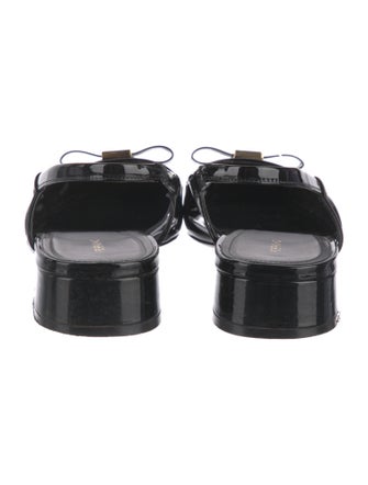 Ferragamo Vara Bow Accent Patent Leather Slingback Pumps