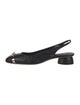 Ferragamo Signature Logo Leather Slingback Pumps