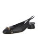 Ferragamo Signature Logo Leather Slingback Pumps