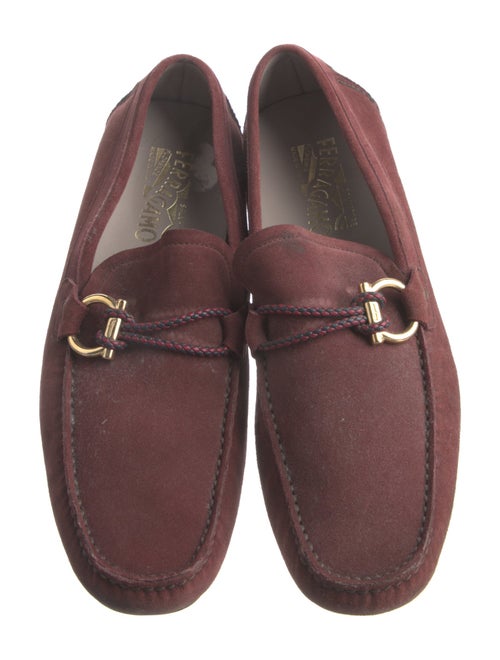 Ferragamo Suede Whipstitch Trim Drivers