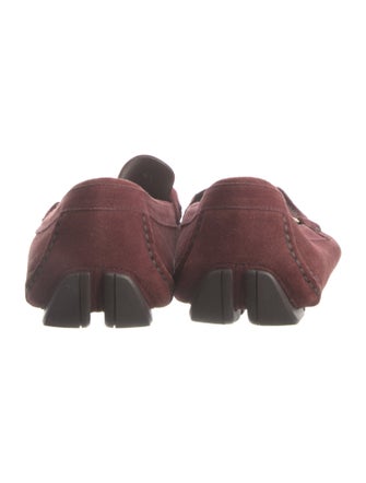 Ferragamo Suede Whipstitch Trim Drivers