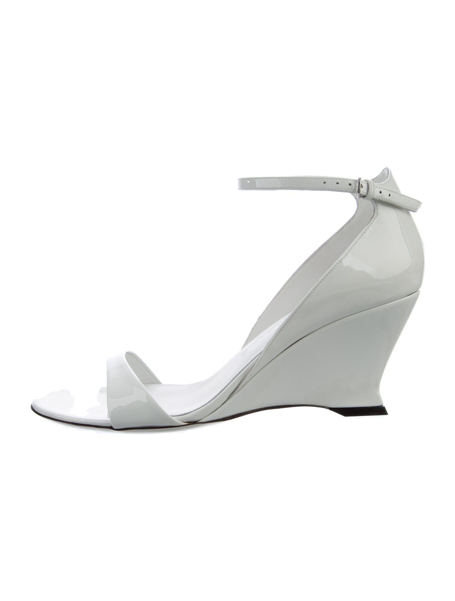 Ferragamo Patent Leather Cutout Accent Sandals w/ Tags