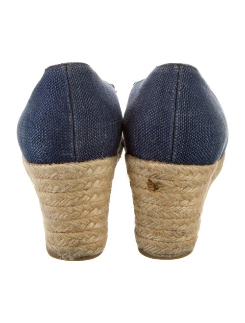 Ferragamo Canvas Bow Accents Pumps