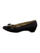 Ferragamo Satin Bow Accents Ballet Flats
