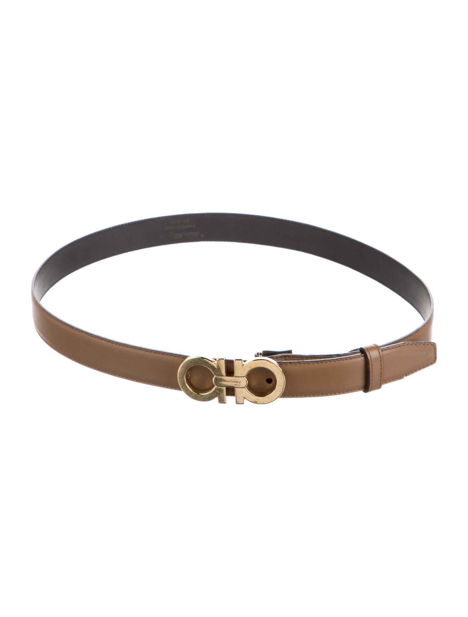 Salvatore Ferragamo Gancini Logo Skinny Belt