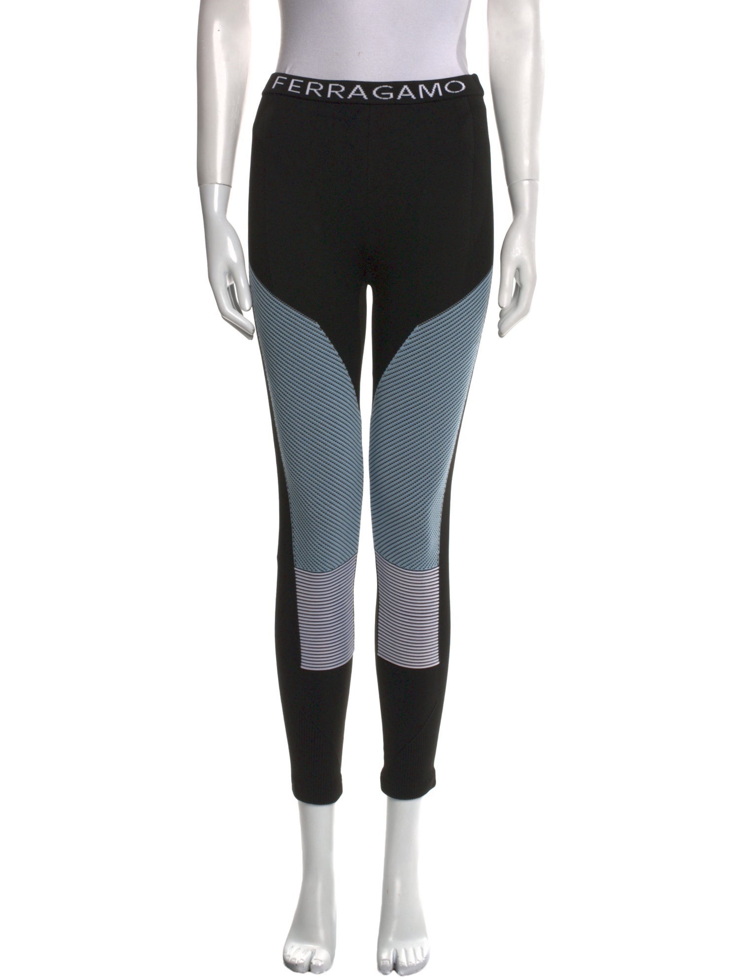 Ferragamo Colorblock Pattern Skinny Leg Pants