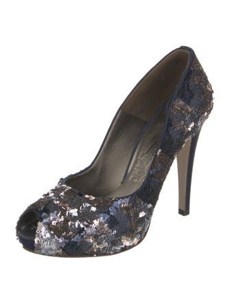 Salvatore Ferragamo Sequins Patterned Pumps