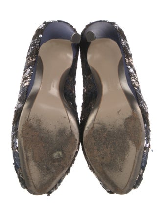 Salvatore Ferragamo Sequins Patterned Pumps