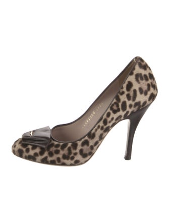 Salvatore Ferragamo Vara Bow Accent Ponyhair Pumps