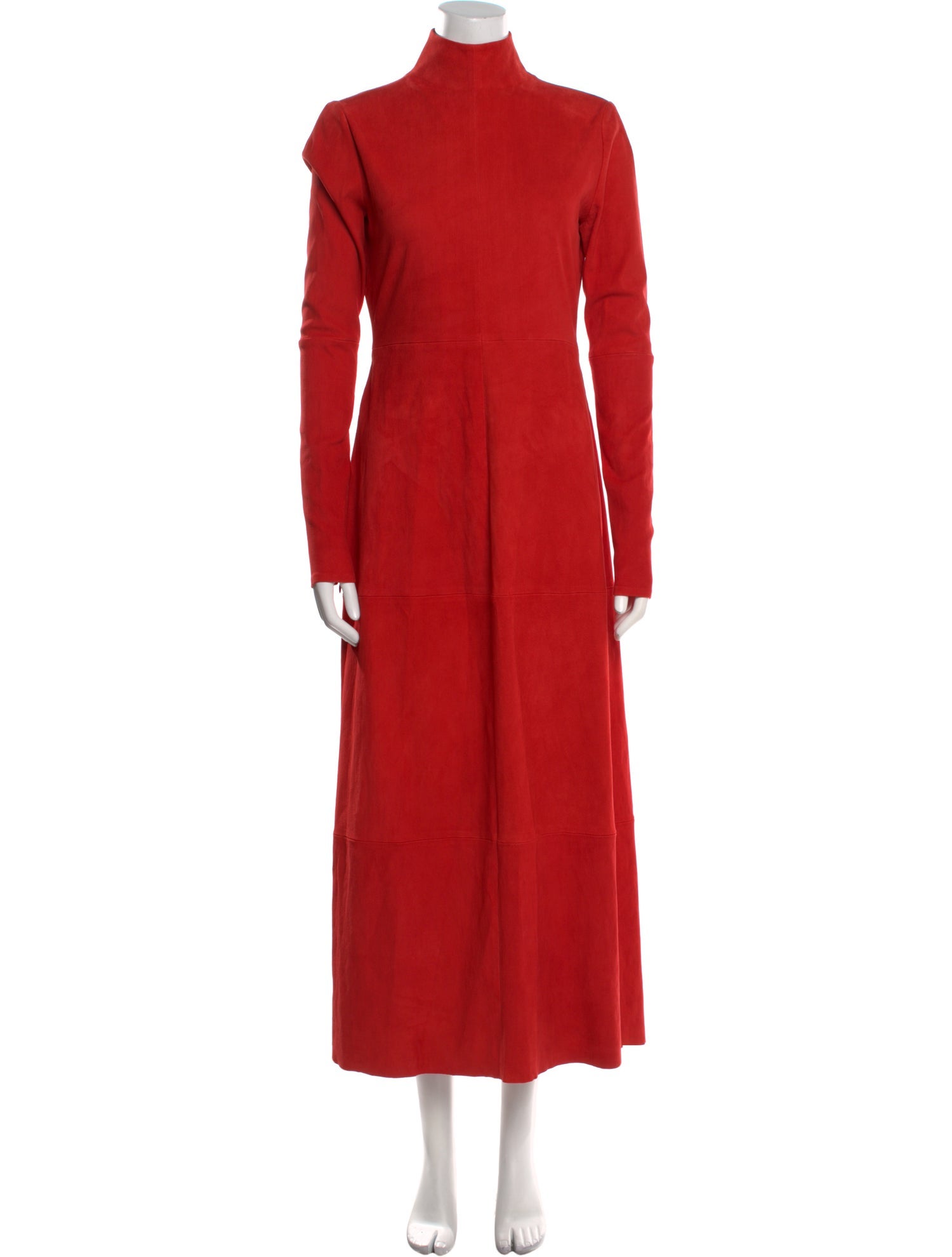 Ferragamo Lamb Leather Long Dress