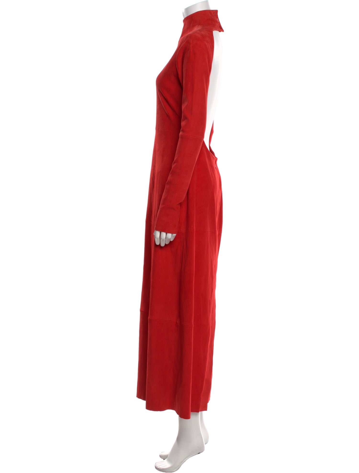 Ferragamo Lamb Leather Long Dress