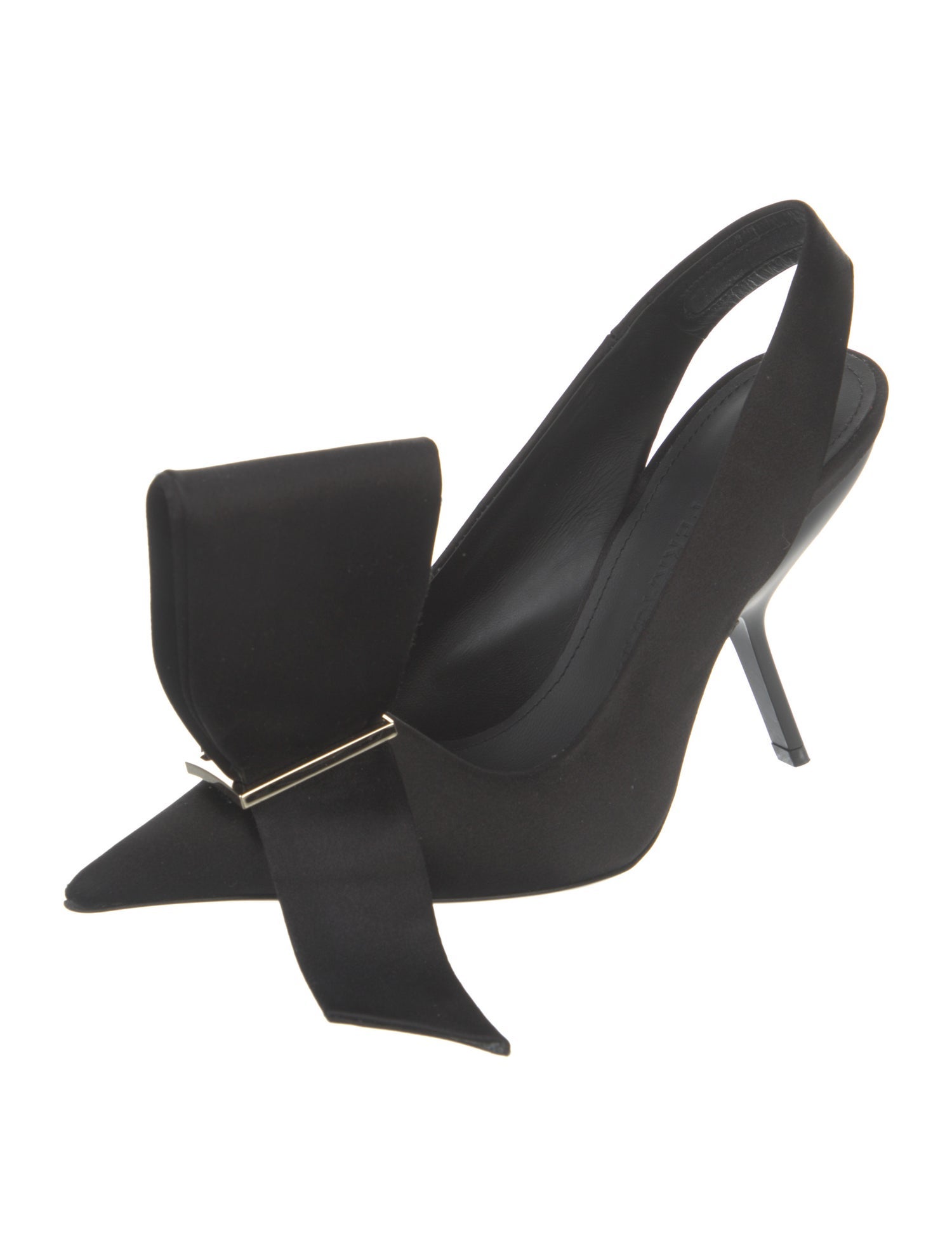 Ferragamo Satin Bow Accents Slingback Pumps w/ Tags