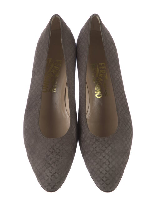 Ferragamo Suede Patterned Pumps