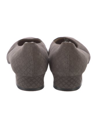 Ferragamo Suede Patterned Pumps