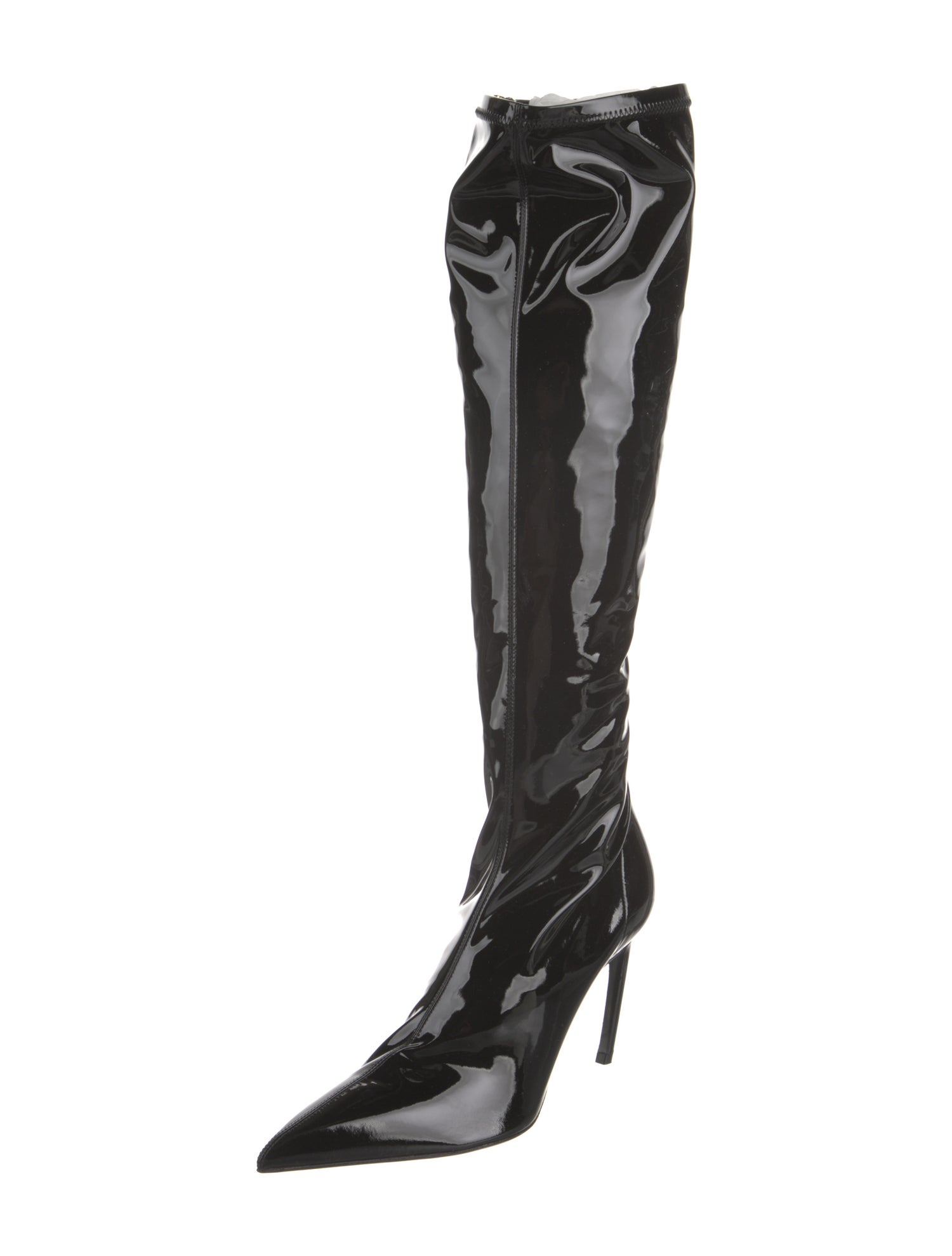 Ferragamo Patent Leather Sock Boots