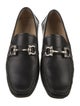 Ferragamo Leather Chain-Link Accents Loafers