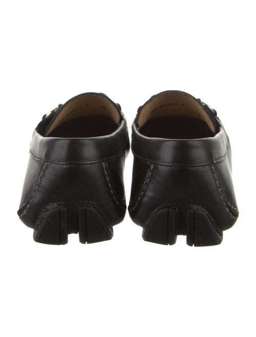 Ferragamo Leather Chain-Link Accents Loafers