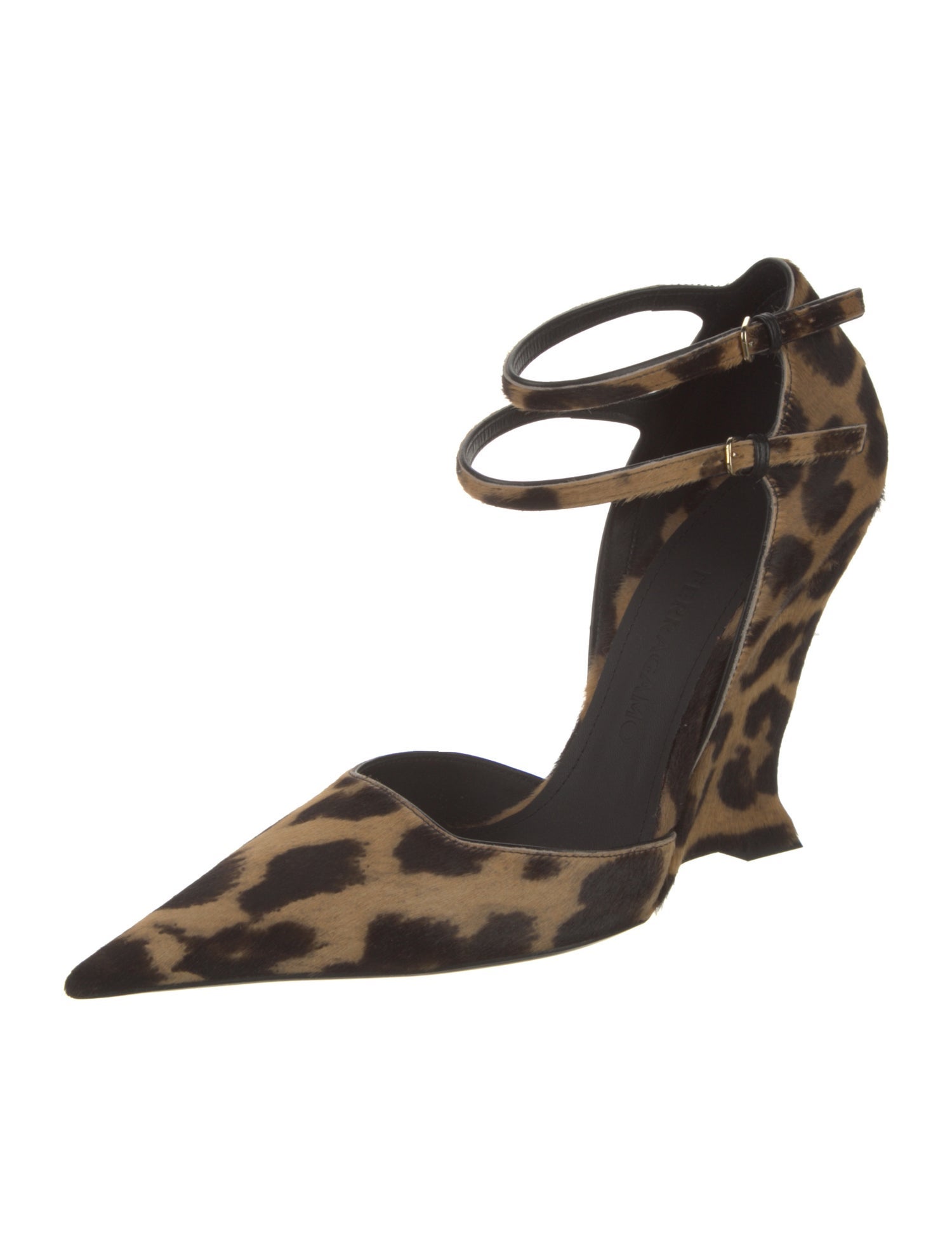 Ferragamo Ponyhair Animal Print D'Orsay Pumps