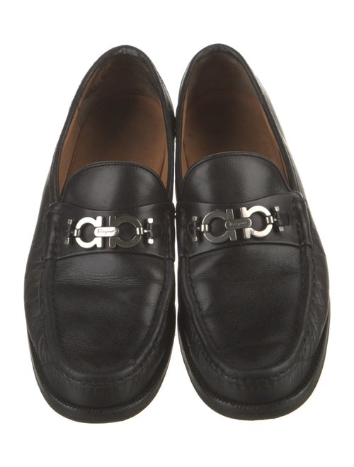 Salvatore Ferragamo Gancini Logo Leather Loafers