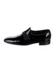 Salvatore Ferragamo Patent Leather Grosgrain Trim Monk Straps