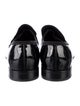 Salvatore Ferragamo Patent Leather Grosgrain Trim Monk Straps