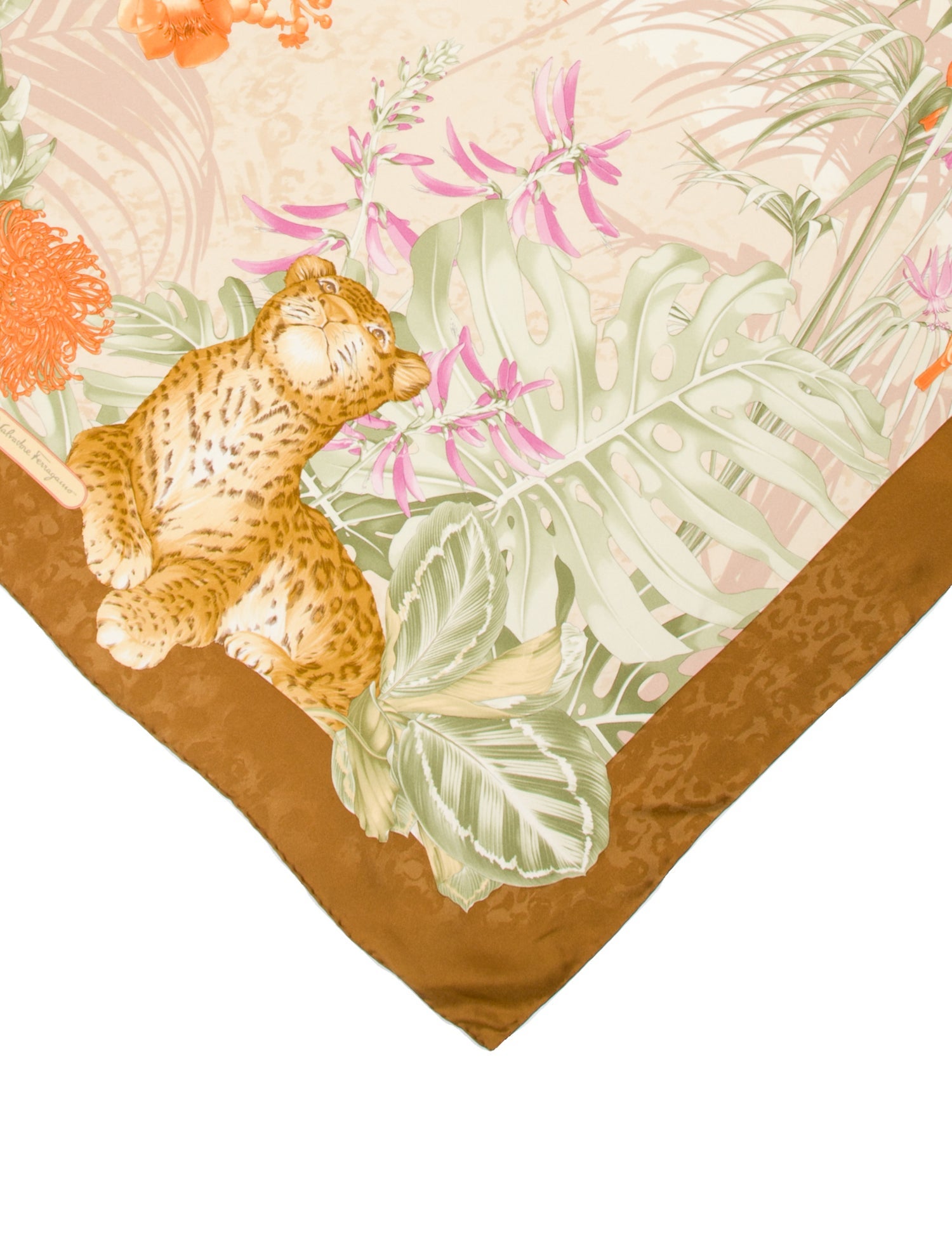 Ferragamo Silk Floral Print Scarf