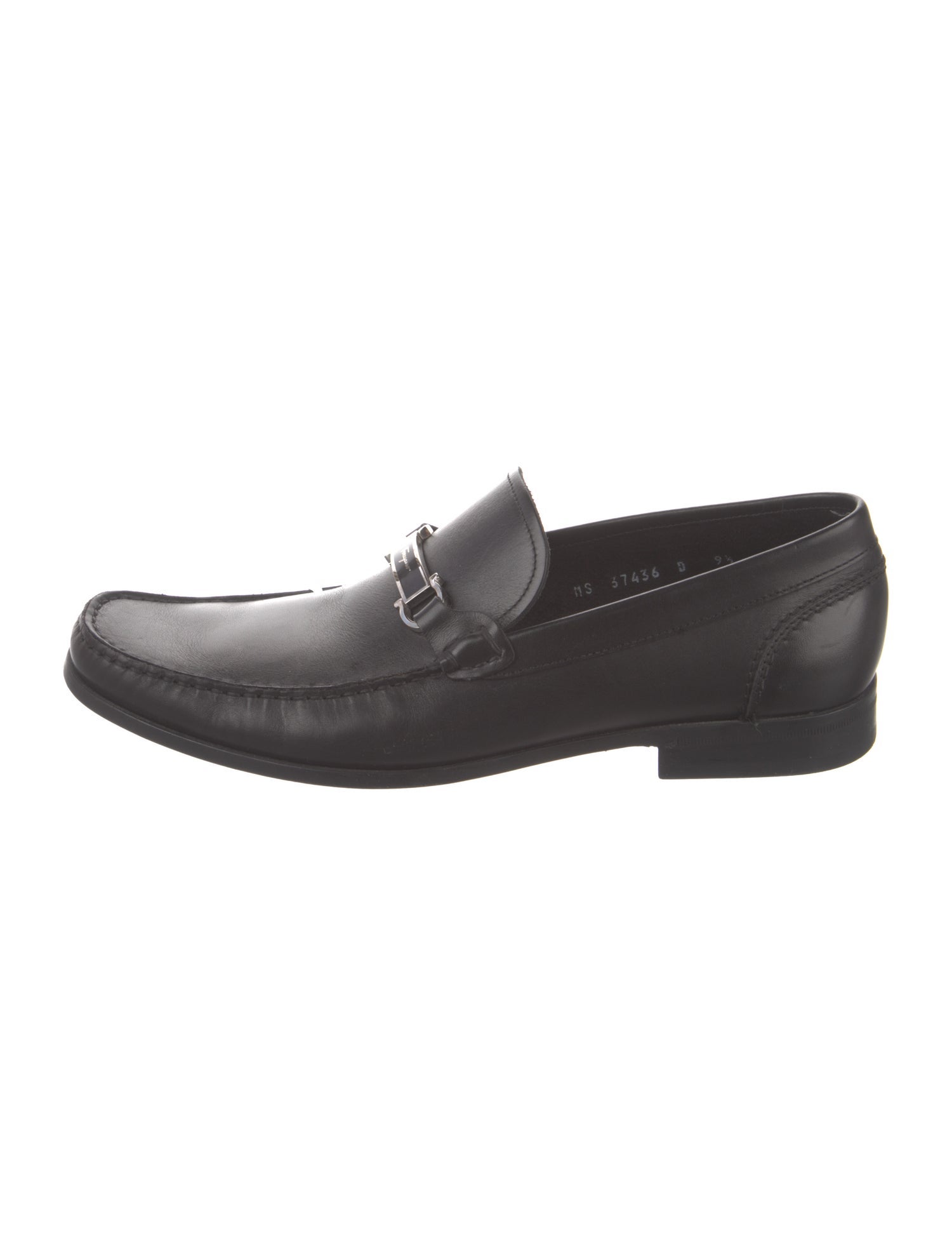 Ferragamo Gancini Logo Leather Dress Loafers
