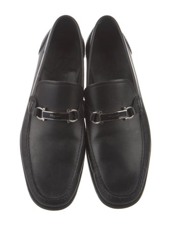 Ferragamo Gancini Logo Leather Dress Loafers