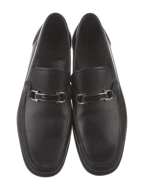 Ferragamo Gancini Logo Leather Dress Loafers