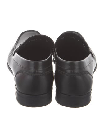 Ferragamo Gancini Logo Leather Dress Loafers