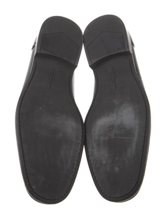 Ferragamo Gancini Logo Leather Dress Loafers