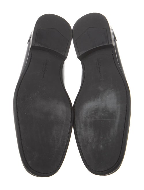 Ferragamo Gancini Logo Leather Dress Loafers