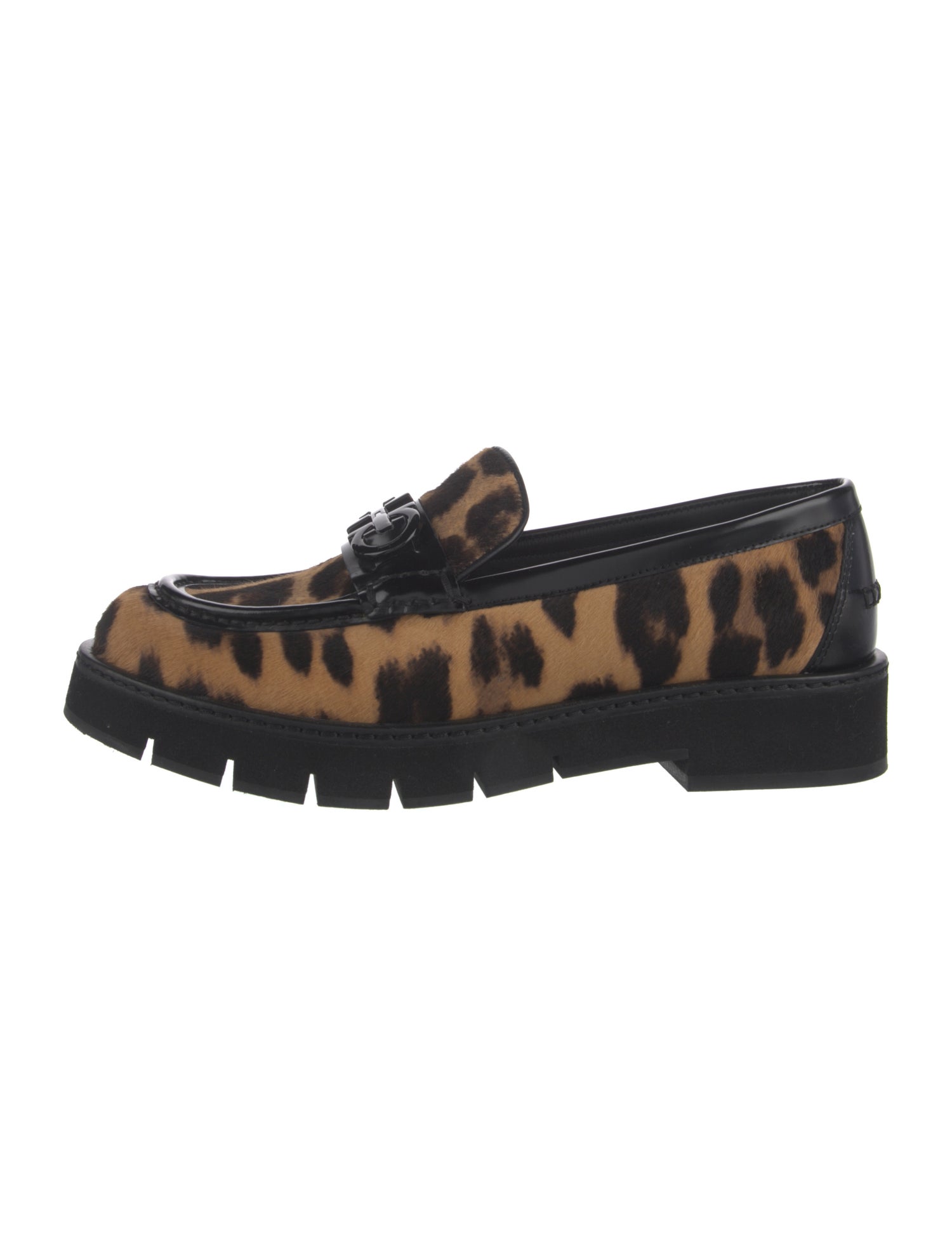 Ferragamo Ponyhair Animal Print Loafers