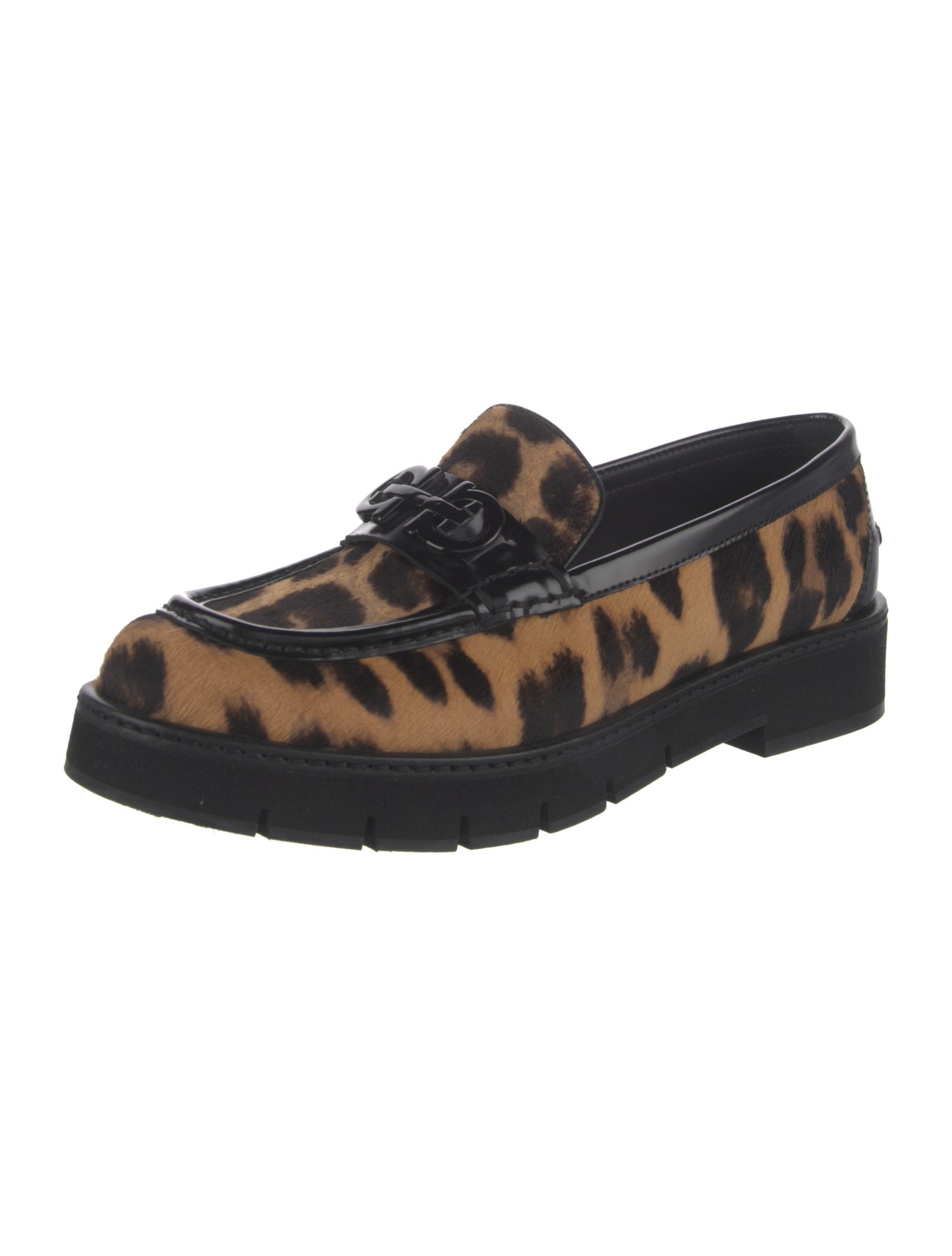 Ferragamo Ponyhair Animal Print Loafers