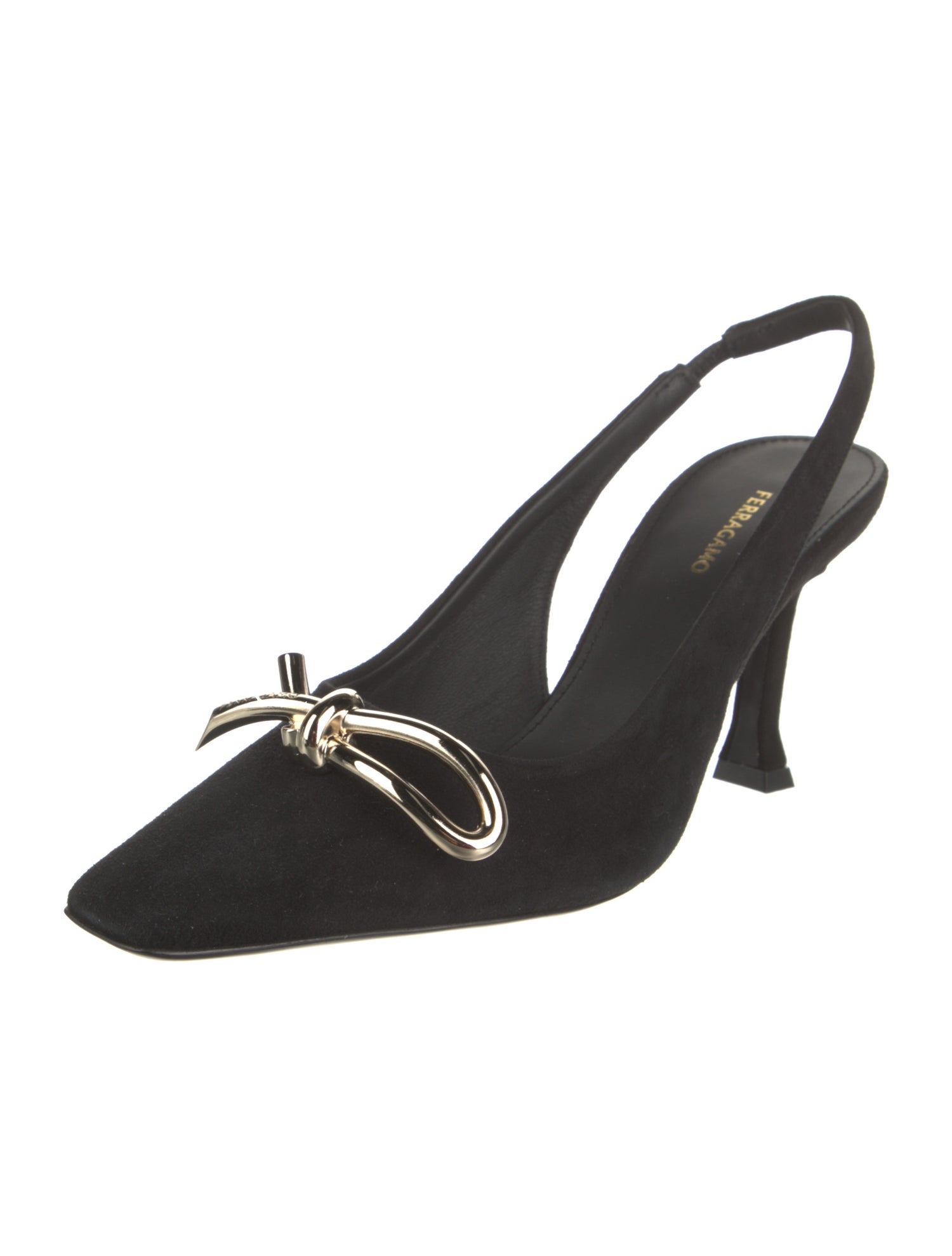 Ferragamo Leather Slingback Pumps w/ Tags