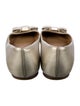 Ferragamo Vara Bow Accent Leather Ballet Flats