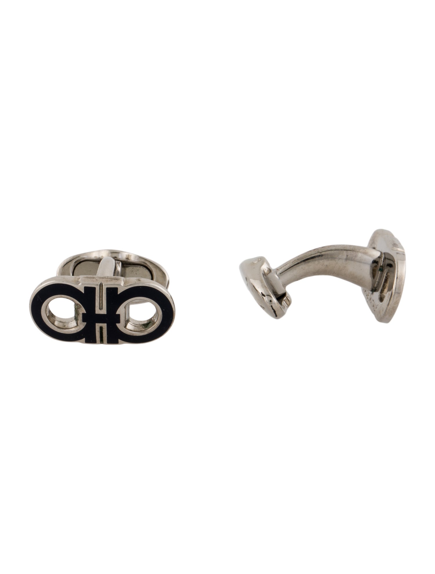 Ferragamo Enamel Logo Cufflinks