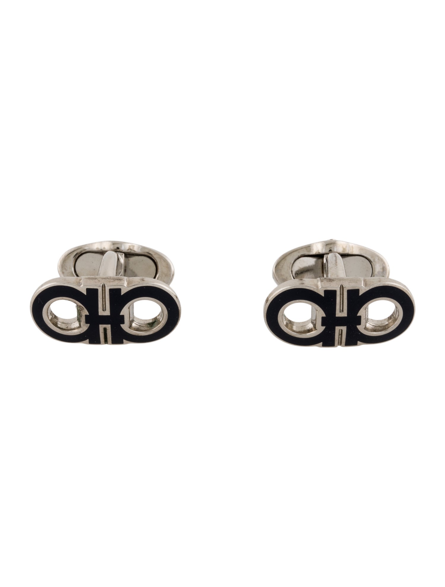 Ferragamo Enamel Logo Cufflinks