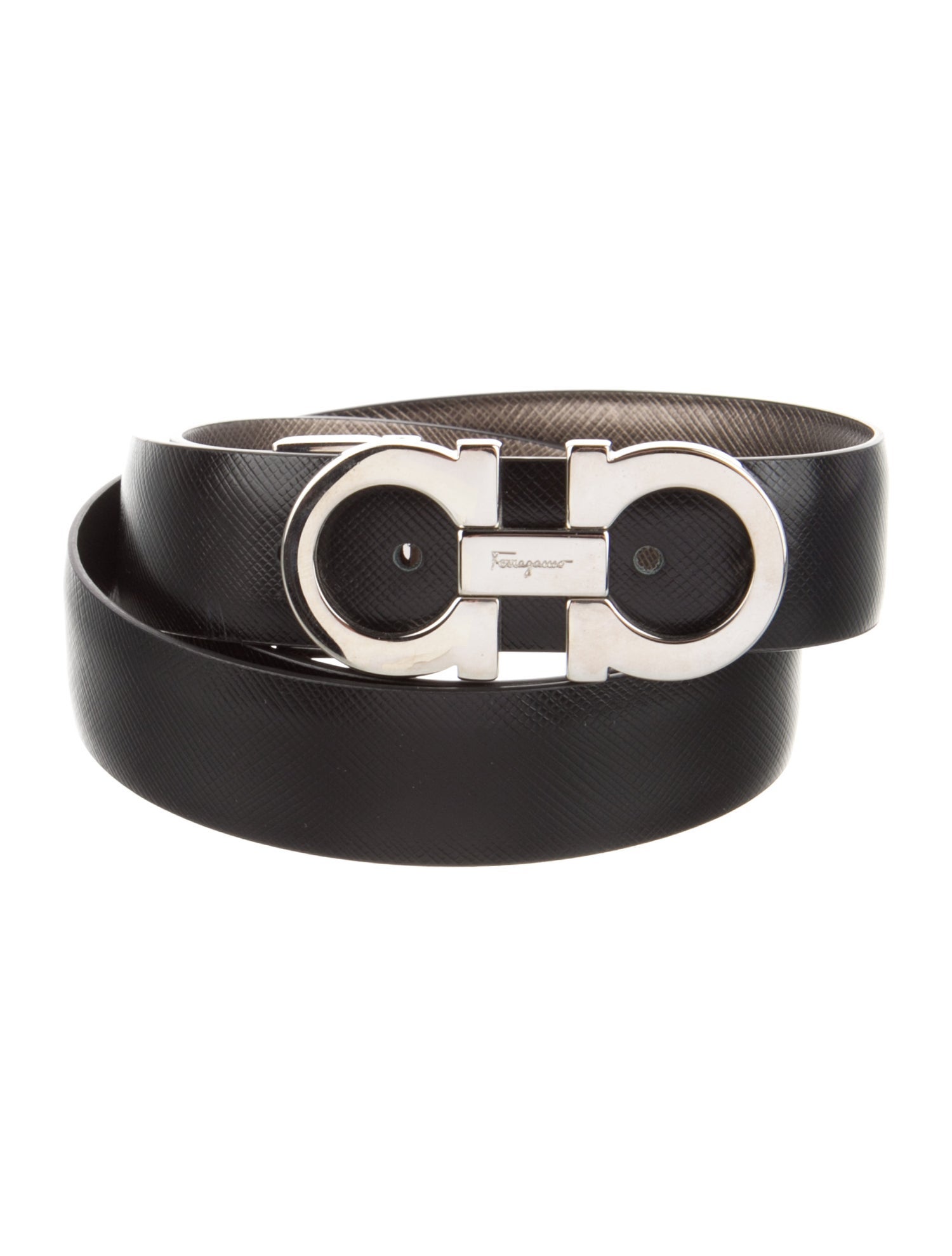 Ferragamo Gancini Logo Skinny Belt w/ Tags