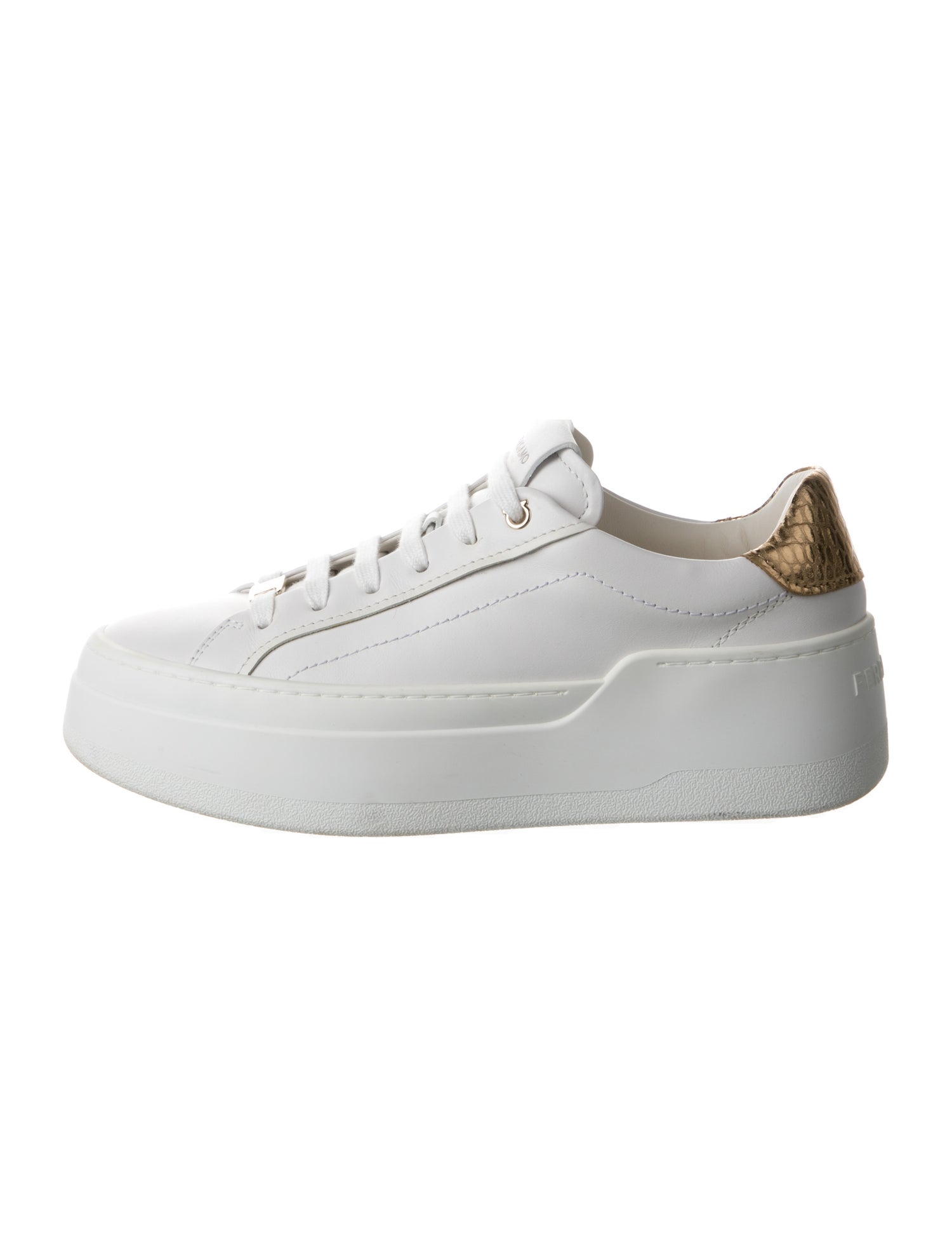 Ferragamo Gancini Logo Leather Sneakers