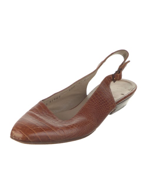 Ferragamo Leather Slingback Flats