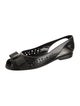 Salvatore Ferragamo Vara Bow Accent PVC D'Orsay Flats