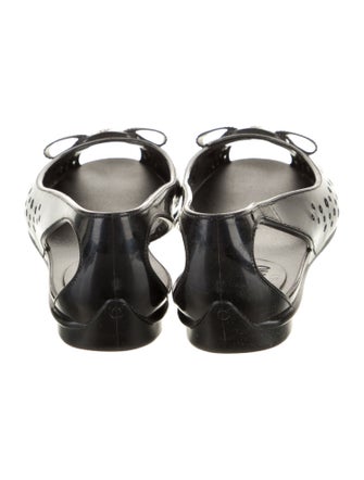 Salvatore Ferragamo Vara Bow Accent PVC D'Orsay Flats