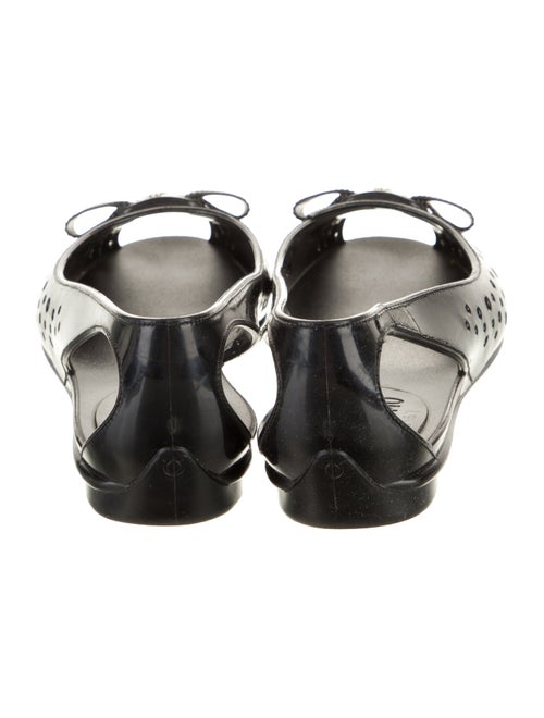 Salvatore Ferragamo Vara Bow Accent PVC D'Orsay Flats