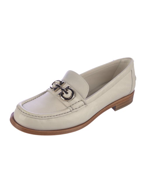 Ferragamo Gancini Logo Leather Loafers
