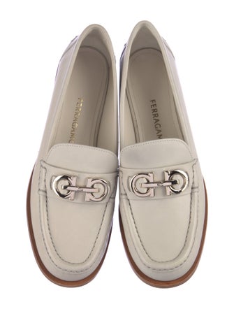 Ferragamo Gancini Logo Leather Loafers