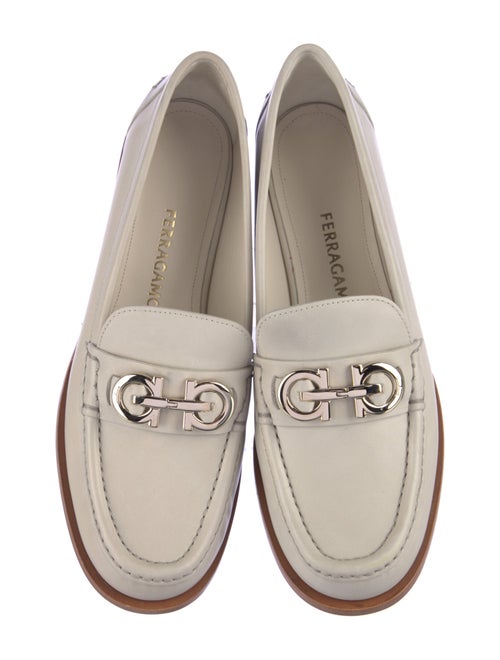 Ferragamo Gancini Logo Leather Loafers