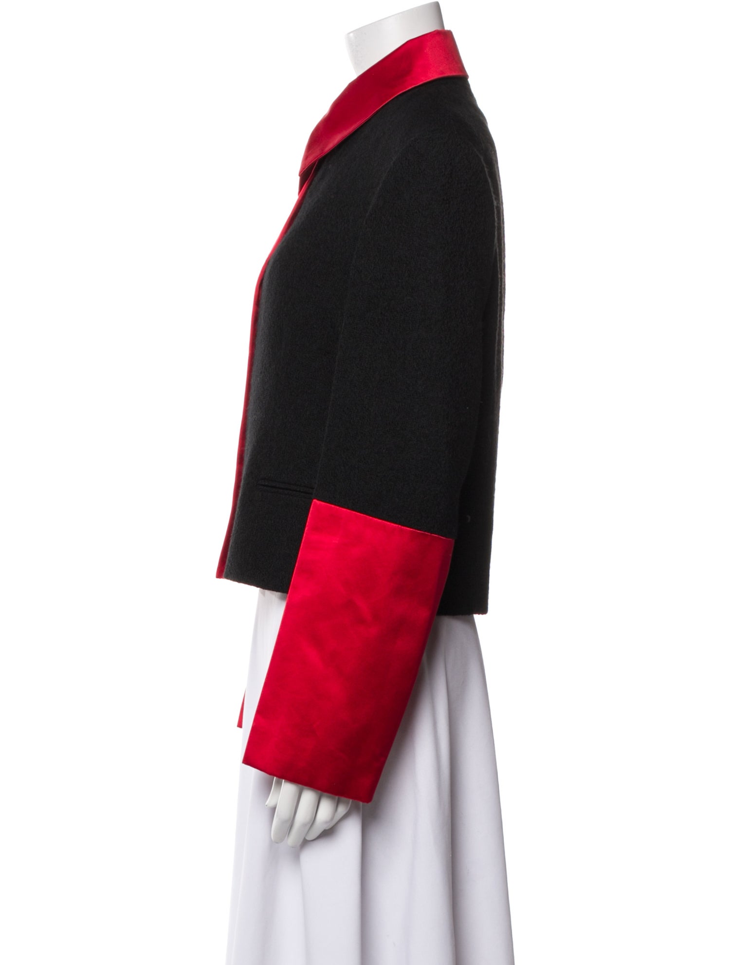 Ferragamo Virgin Wool Colorblock Pattern Blazer