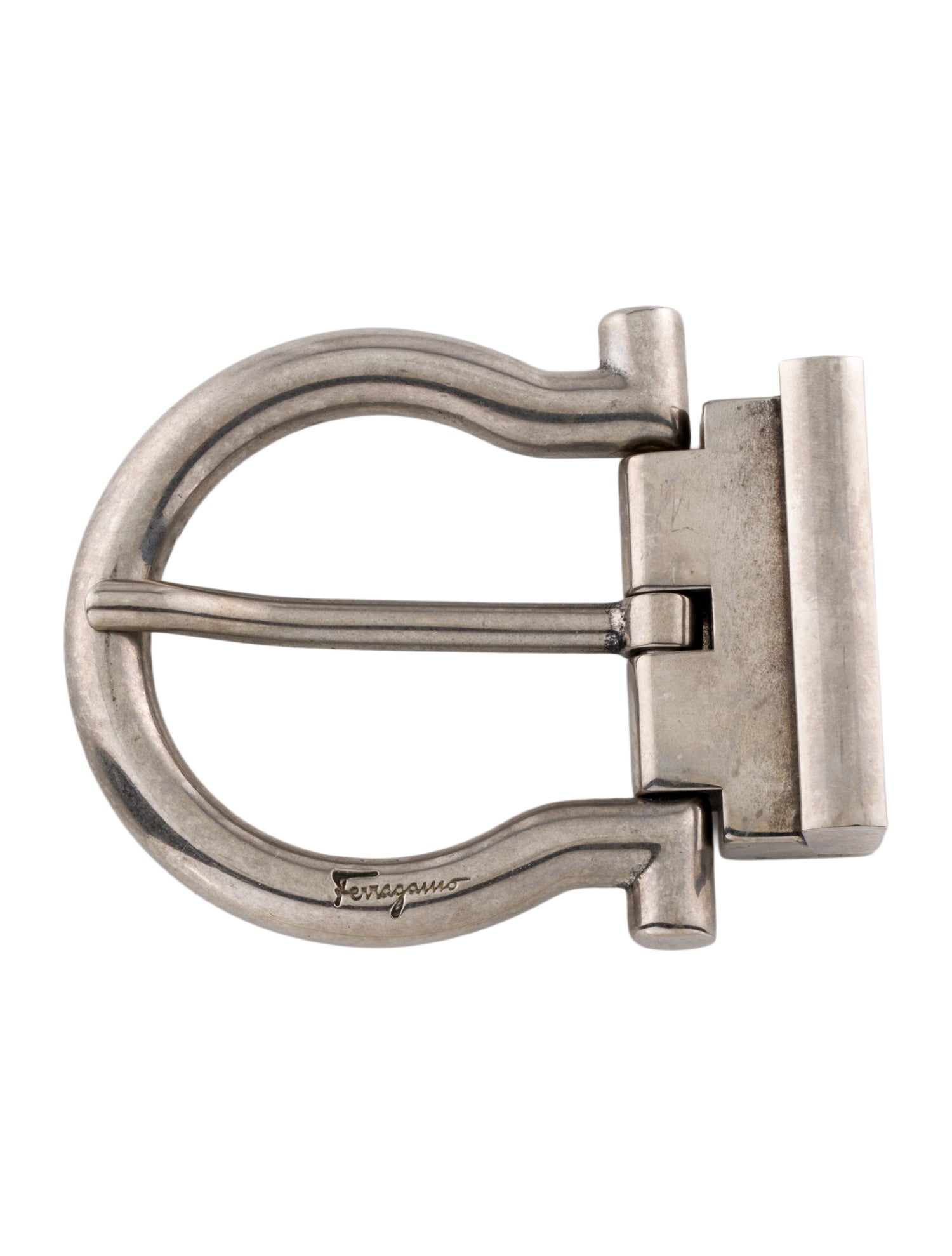 Ferragamo Silver Tone Belt Buckle