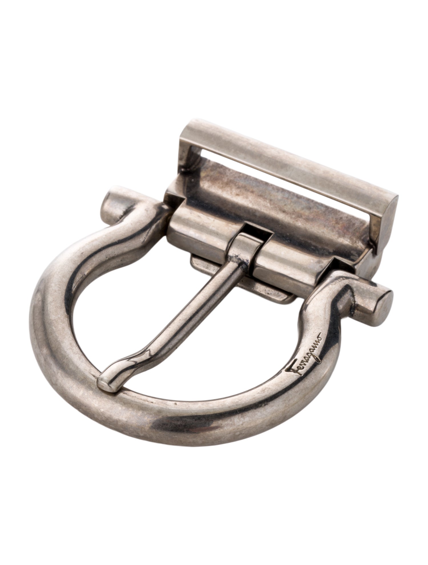 Ferragamo Silver Tone Belt Buckle